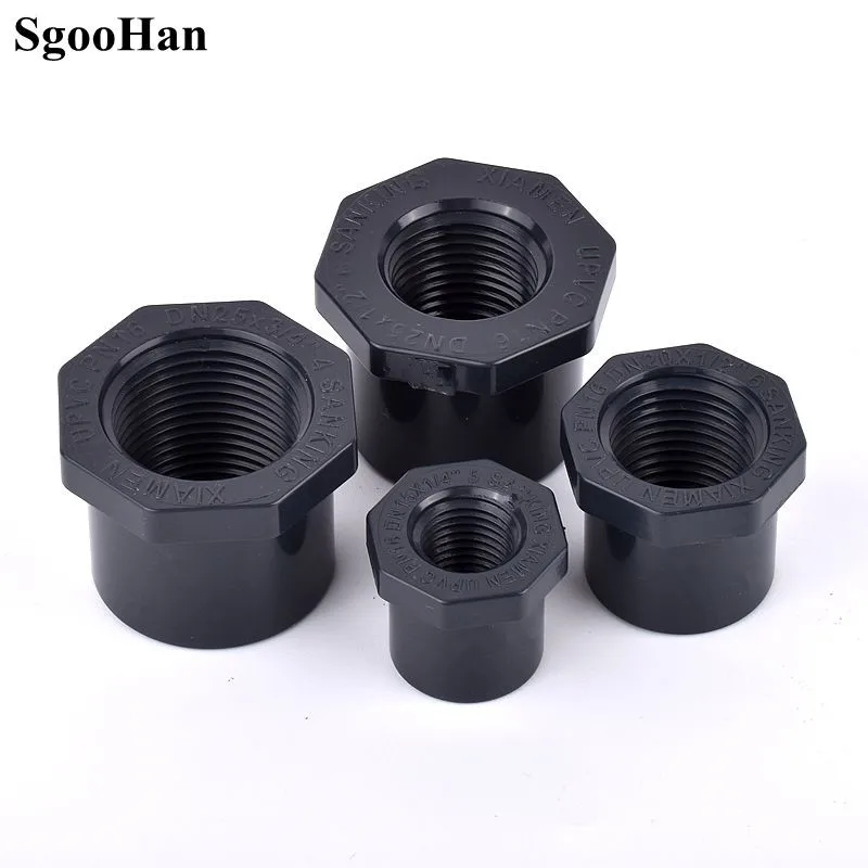 Buje de hilo femenino UPVC, conector reductor recto para riego de jardín, adaptador de tubería de agua para acuario, pecera, 1 ~ 10 Uds.