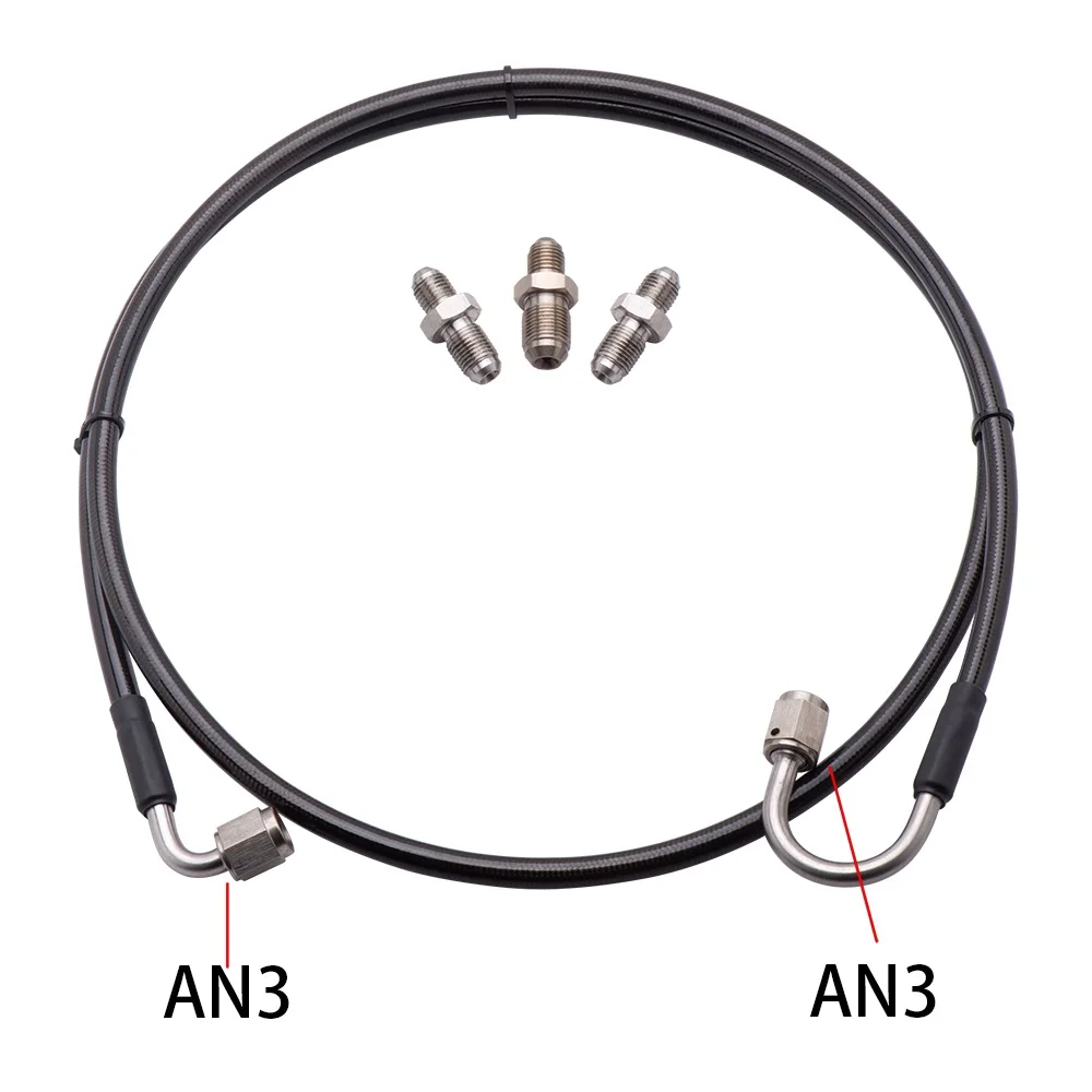 Kit completo de línea de embrague inoxidable, cilindro maestro a esclavo con accesorios An3 para 06-15 Honda Civic Si