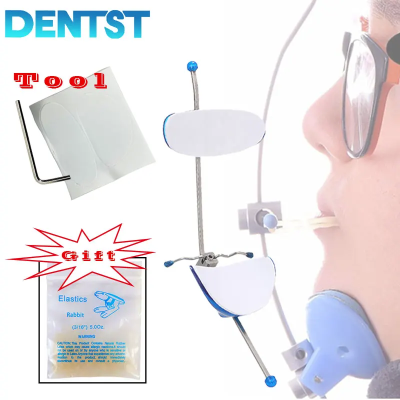 Dentst-Mascarilla Dental de un solo polo, ortodóntica ajustable, engranaje de cabeza de alta tracción, o-ring, lazos elásticos, banda de cadena