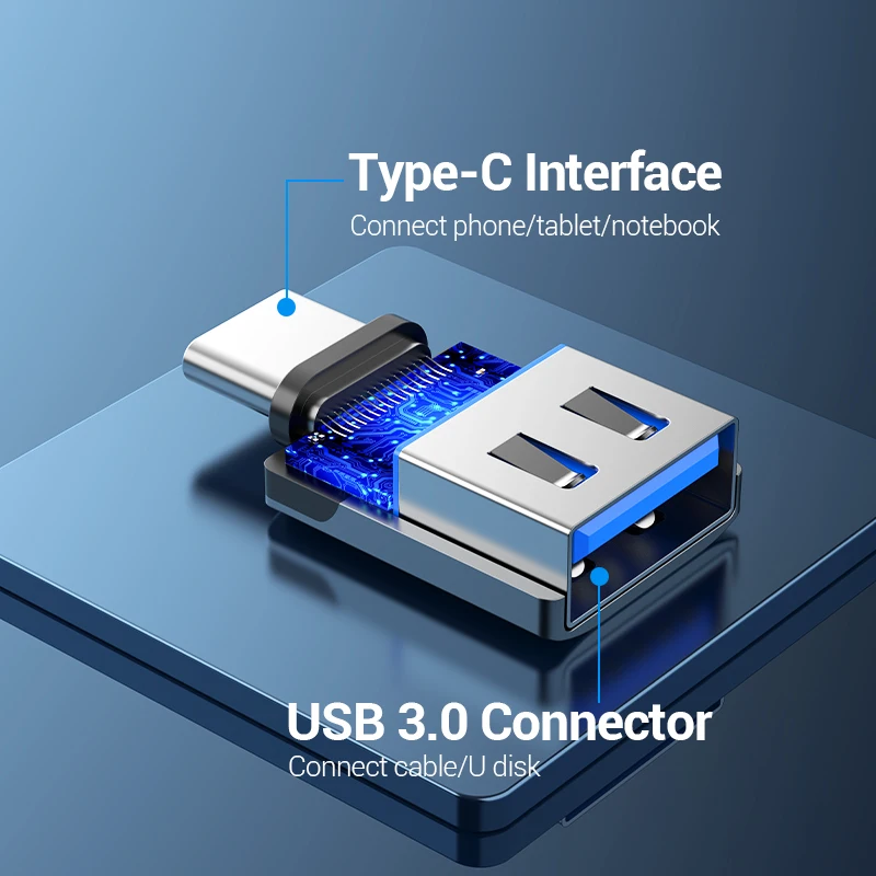 Vention-Adaptador USB tipo C macho a USB 3,0 2,0 hembra, Cable OTG para Macbook Pro, Huawei Mate 30, Samsung S10