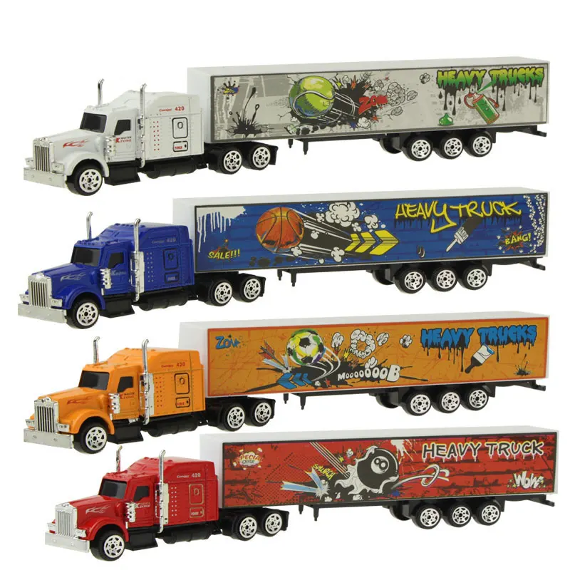 1 piezas de aleación de camión modelo Diecast coche de juguete contenedor de aceite tanque del camión Multi-color vehículos juguetes de regalo de cumpleaños para los niños