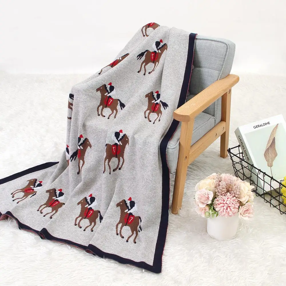 Mantas tejidas para bebé recién nacido, manta suave y cálida con dibujos animados, toallas de baño para niños de 100x80cm, manta de cama para cochecito Infantil para niños pequeños