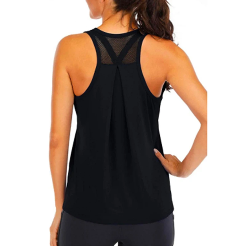 Camiseta de Yoga para mujer, nuevo estilo, camisetas holgadas para Fitness, chaleco para mujer, Camiseta deportiva sin mangas, blusa de entrenamiento para correr y gimnasio de secado rápido