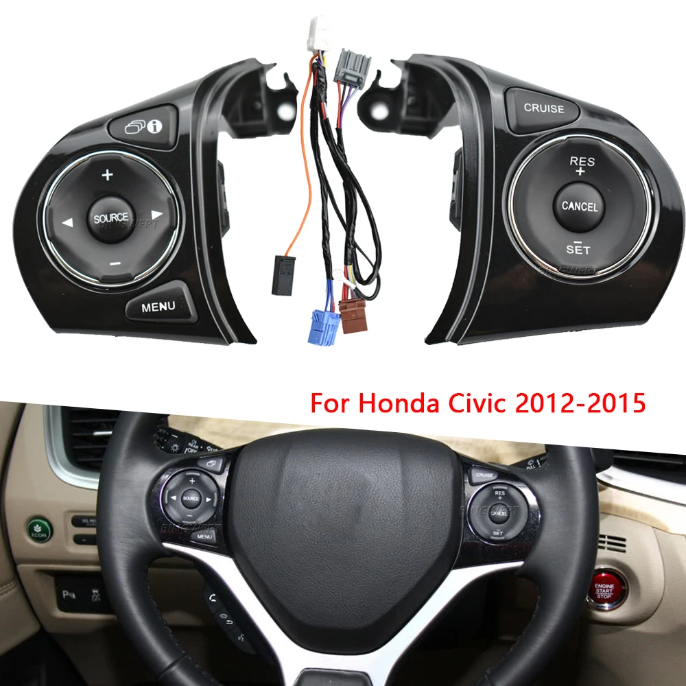 Botón de crucero del interruptor de Control del volante de alta calidad para Honda Jade Civic 2012 2013 2014 2015 35880-TR6-A01