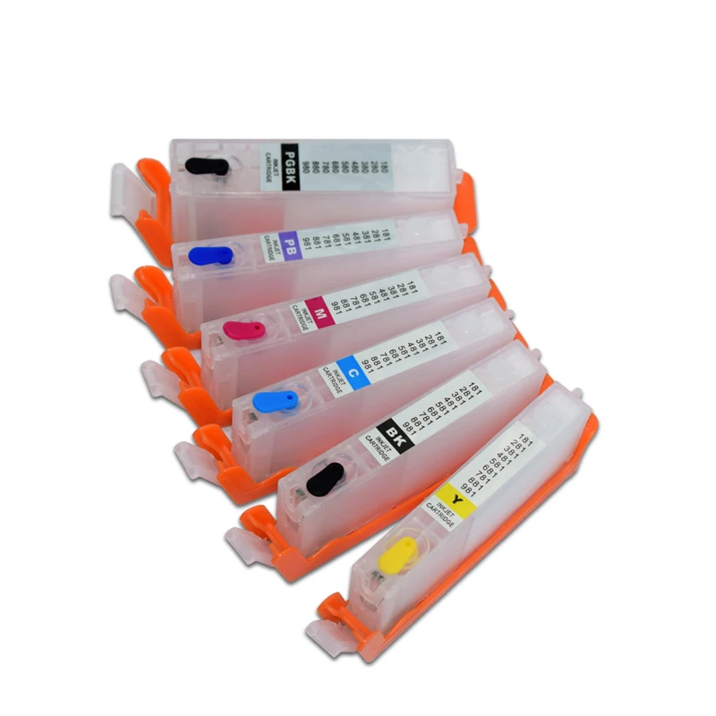 Cartucho de tinta recargable PGI 580 581 con Chip permanente para impresora Canon PIXMA Ts705 TR7550 TR8550 TS6150 TS8150 TS9150 TS9155