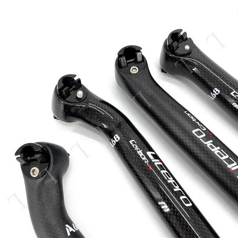 Litepro-tija de sillín de fibra de carbono A68, asiento de bicicleta plegable de 33,9mm, 580mm, Offset, 5/25 °, color negro mate brillante, BYA412