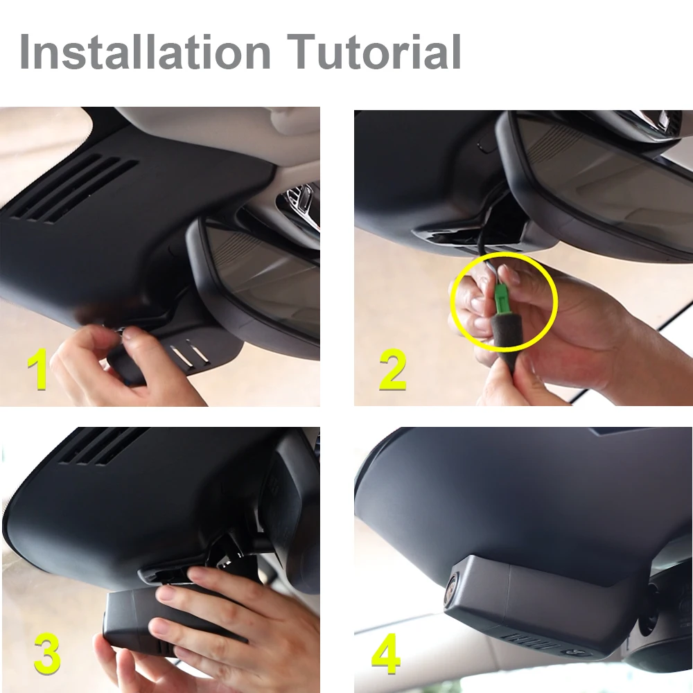 Cámara para Coche Fitcamx 4K para Volvo y Polestar 2, Compatible con XC60 XC90 XC40 C40 EX30 S90 V90 S60 V60 XC70 EC40, Visión Nocturna