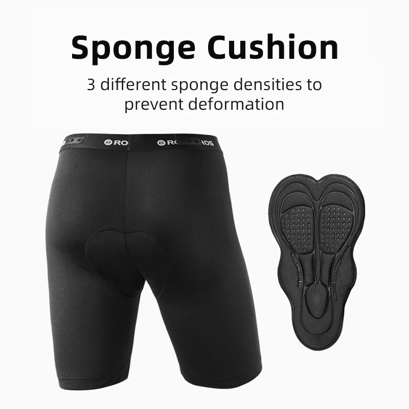 ROCKBROS-pantalones cortos de ciclismo para hombre, Shorts transpirables de secado rápido, doble capa, para deportes al aire libre, de verano