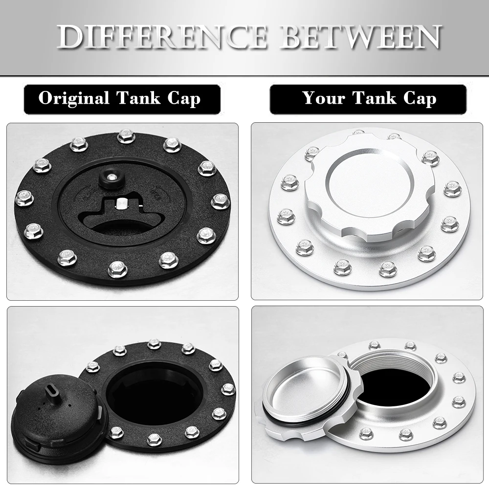 PQY-Tapa de tanque de combustible/sobretensión de Celda de Combustible de aluminio Billet con 12 orificios de bloqueo con apertura I.D de 3 ''para PQY-SLFCC-01SL de Celdas de Combustible RI