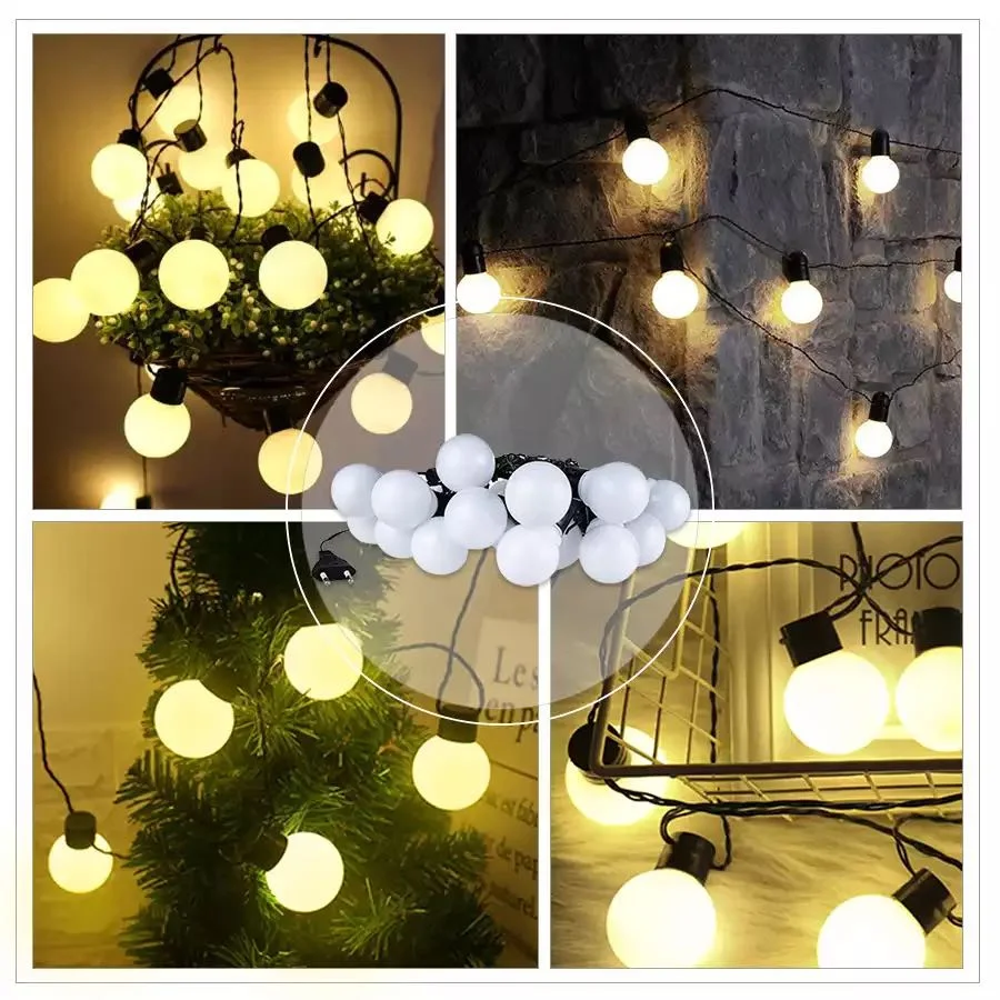 Bombilla de globo G50, guirnalda de luces LED para exteriores, calle, boda, jardín, Patio, decoración navideña