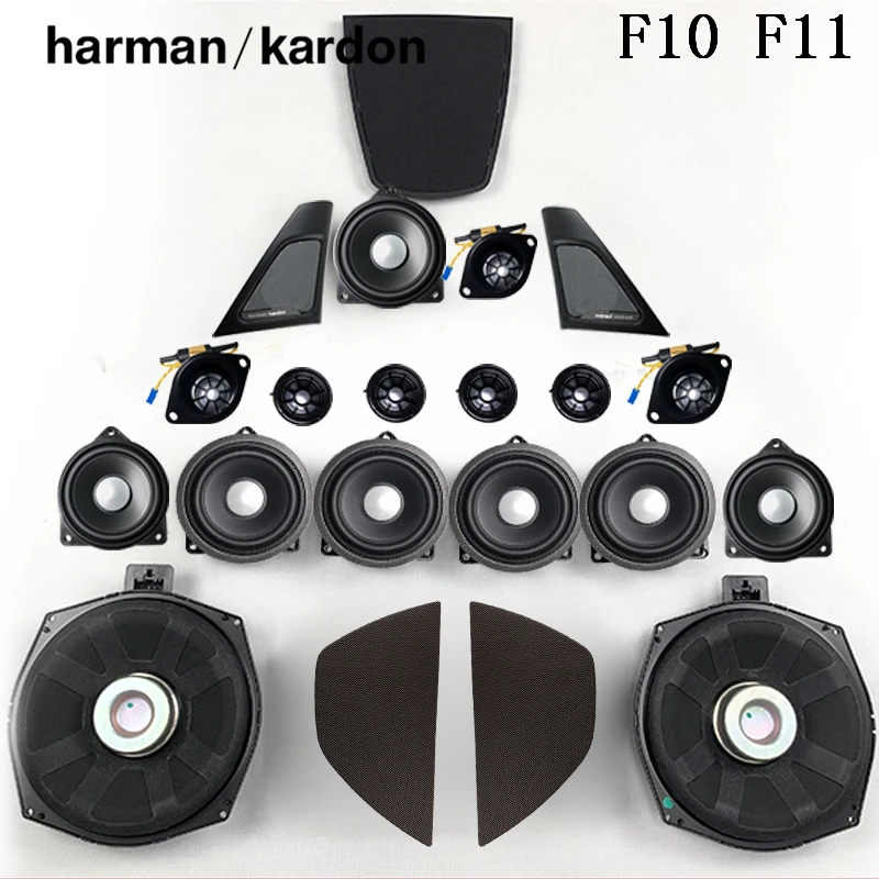 Bocina para BMW F10 F11 serie 5, cubierta de Audio de alta calidad, amplificador de potencia, Tweeter de graves, rango medio, Subwoofer, Kit de altavoces
