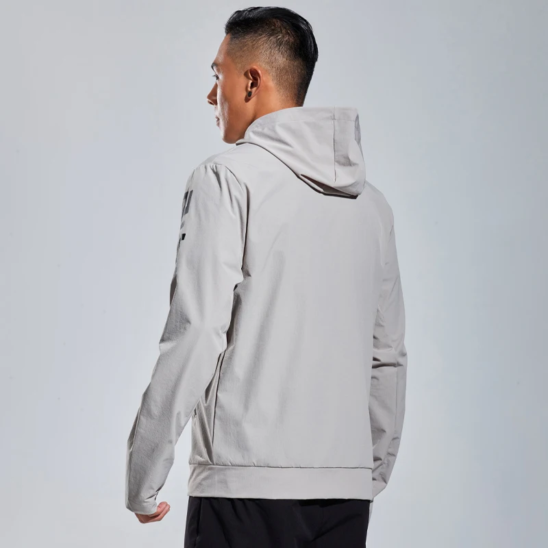 Chaqueta informal para hombre, deportiva, con cremallera, estampado sólido, con capucha, entrenamiento físico al aire libre, ropa de calle de manga larga, abrigo de moda