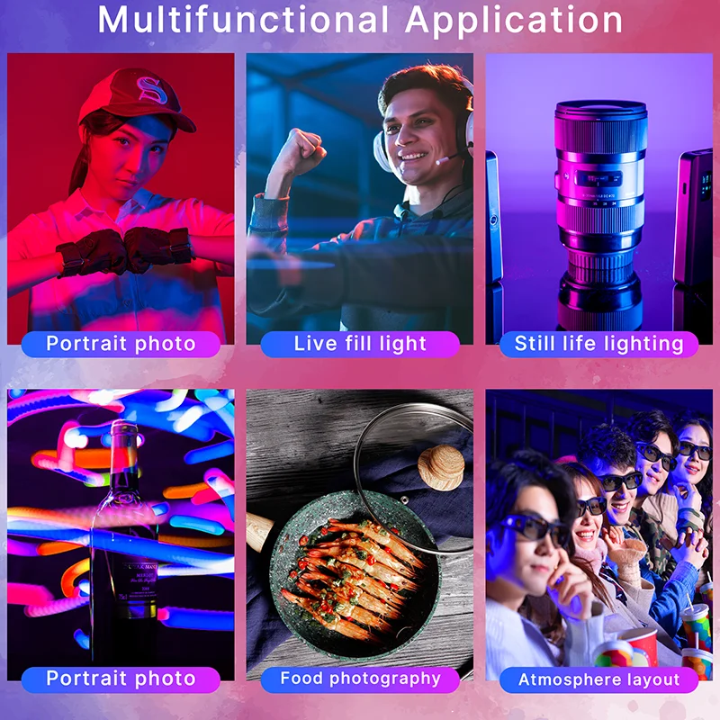 Ulanzi VL120 RGB cámara de vídeo luz Mini portátil 3100mAh fotografía iluminación Smartphone Vlog luz de relleno RGB luz de vídeo