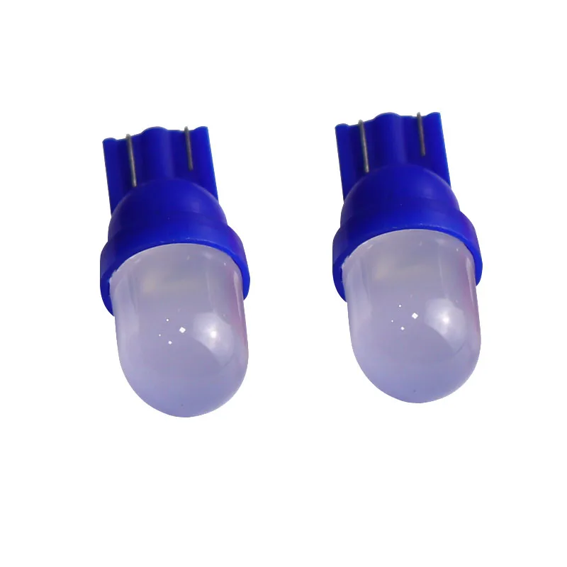 100X CA no polar CC 6V 6,3V 194 T10 # Base de cuña 555 LED F10 con lente esmerilada, máquina de juego de Pinball sin polaridad, color blanco