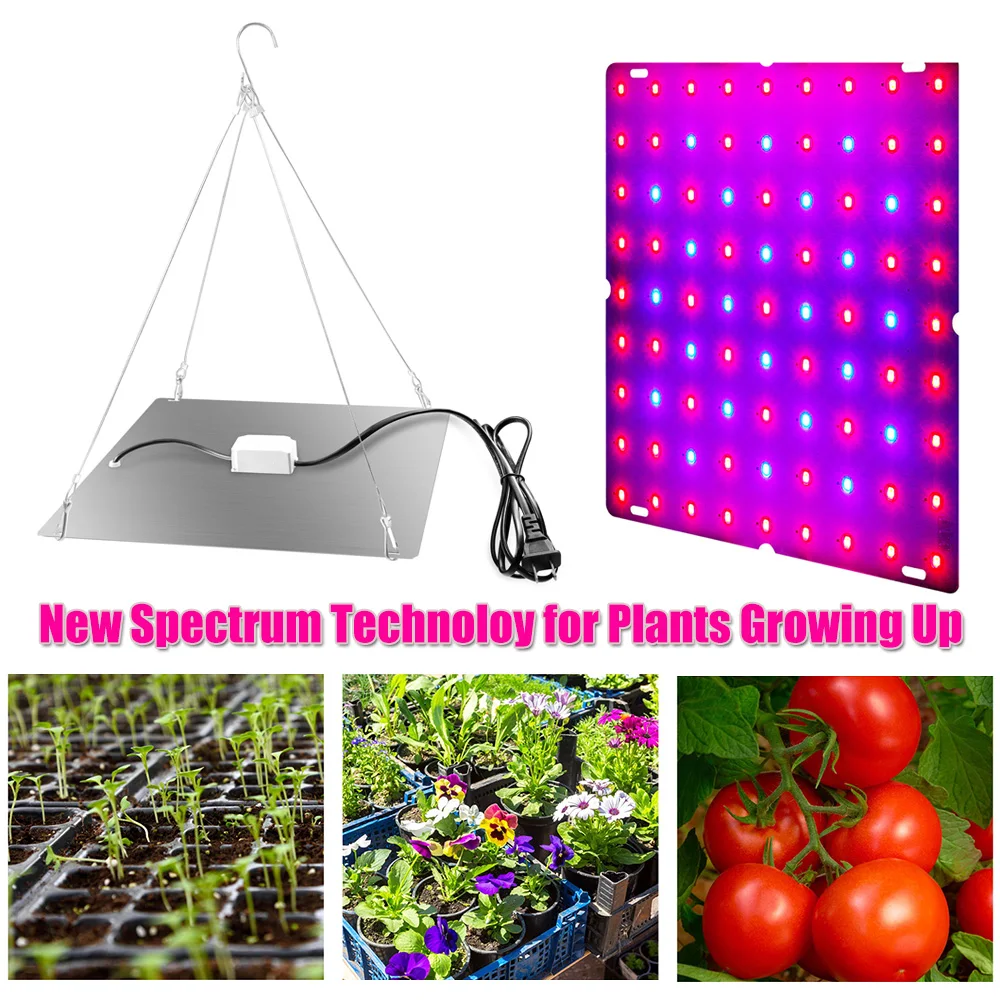 Lámpara LED para Cultivo de Plantas, 81/169 LED, Espectro Completo, Hidropónica, para Plantas, Vegetales, Flores, Interior, Panel Ultrafino, Fitolámpara