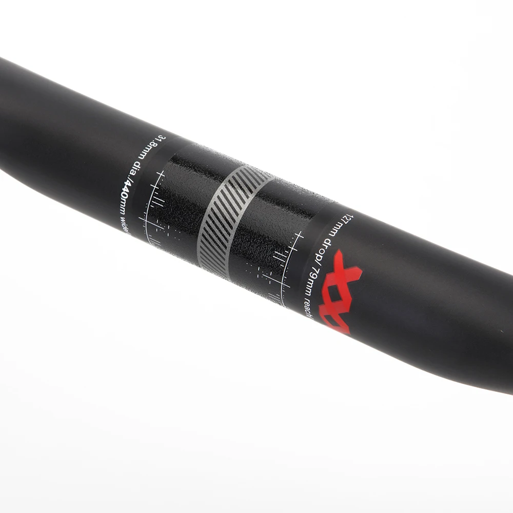 Nuevo Manillar de Carbono para Bicicleta de Gravel, Manillar de Gran Curvatura para Ciclocross y Bicicleta de Carretera, 380/400/420/440mm, Fibra de Carbono