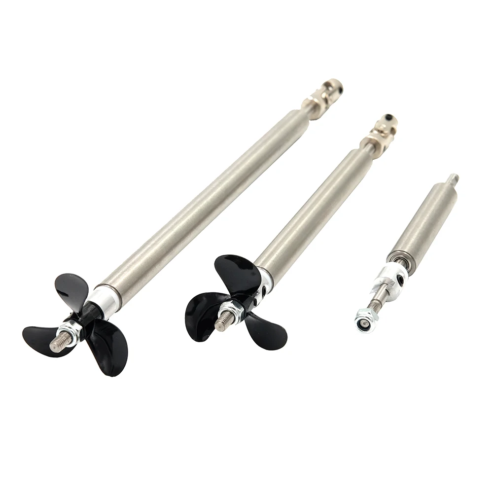 Eje de barco Rc de 4mm, eje de transmisión de acero inoxidable, tres cuchillas, junta de tornillo, manguito de eje de acero inoxidable
