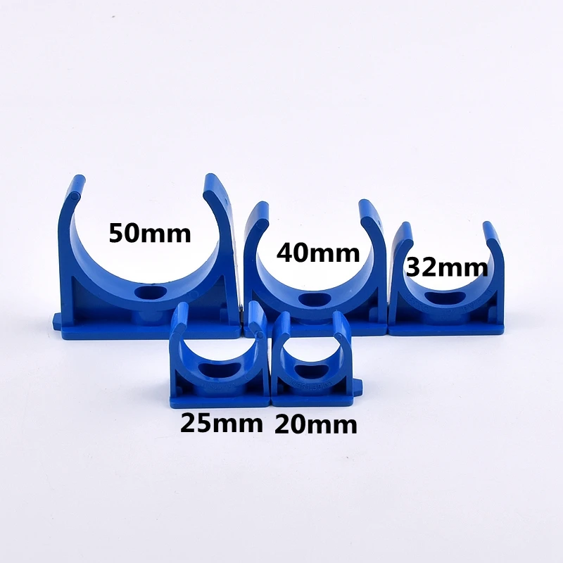 Abrazadera de tubo de PVC de 5-18 Uds., 20/25/32/40/50mm, conectores de agua para jardín, accesorios de riego, correa de abrazadera de Clip de tubería de agua fija tipo U