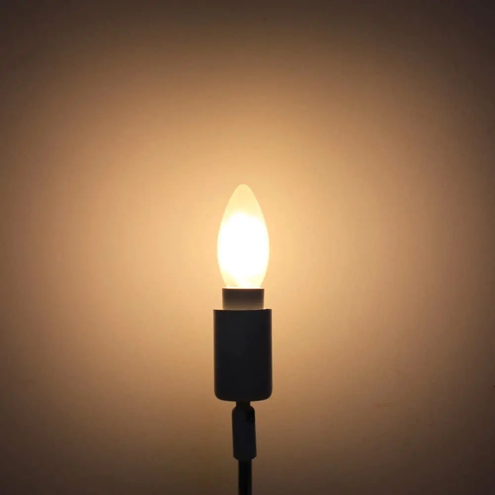 Bombilla LED Retro de Filamento C35, 4W 6W, Acabado Esmerilado, E12 E14, Regulable, Luz Cálida 2700k, para Lámparas de Araña