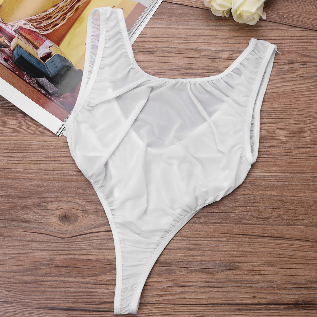 Bañadores de una pieza para mujer, de corte alto traje de baño, Tanga, leotardos, leotardo, ropa interior para playa