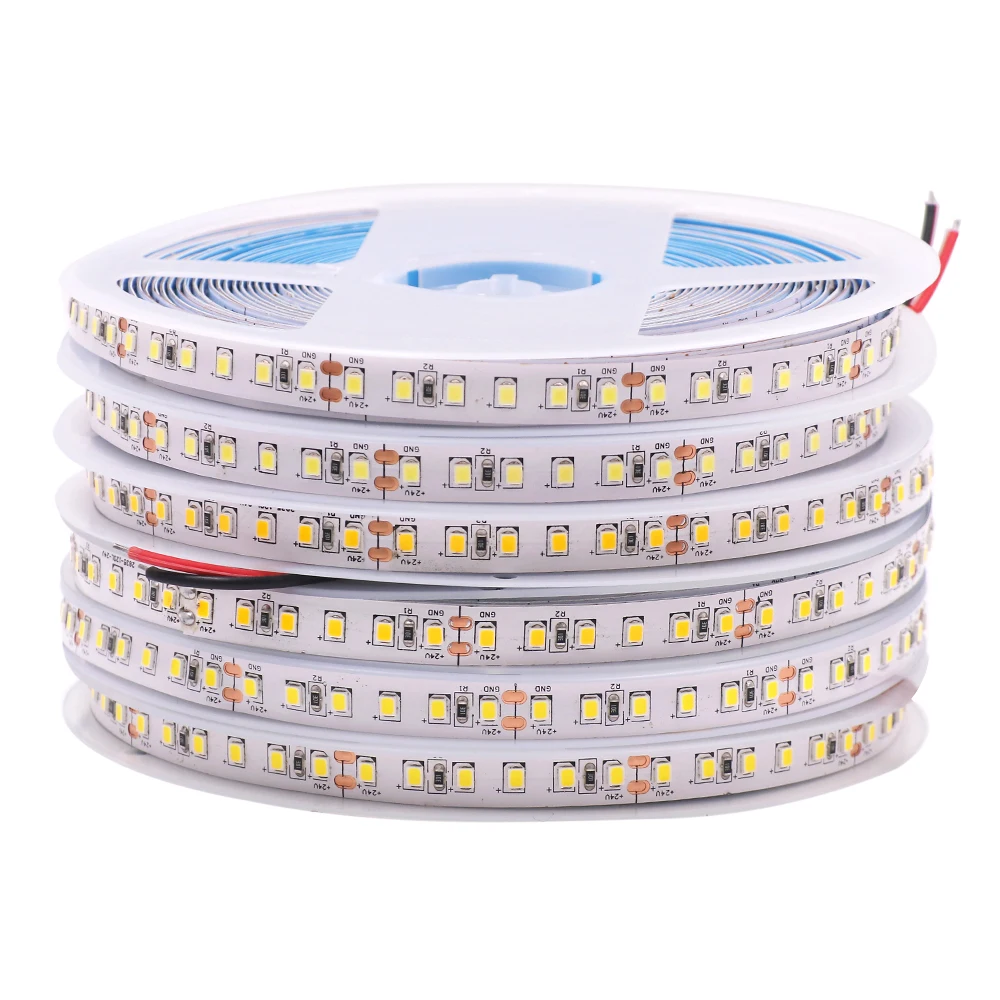 Tira de luces LED de 12V, 24V, 2835, 5m, 10m, 15m, 20m, cinta de luz 60/120/240/480 LED, blanco Natural/blanco cálido/blanco frío, decoración del hogar