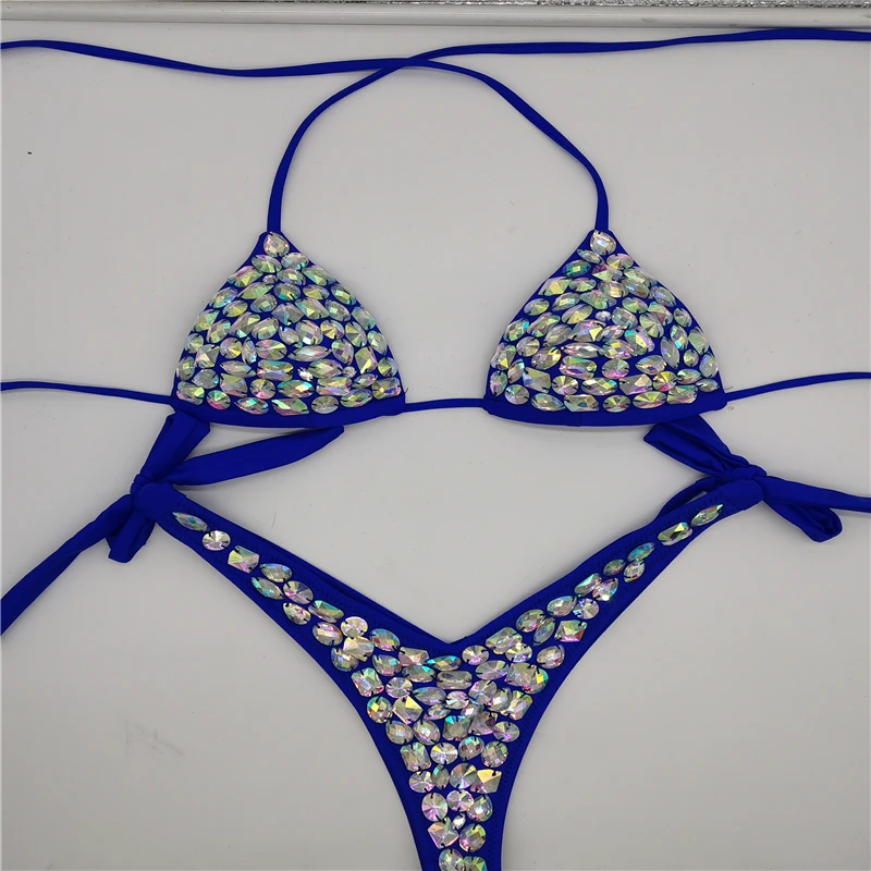 2021 Venus Vacation último diseño de alta calidad chica sexy diamantes de imitación rosa bling bikini traje de baño