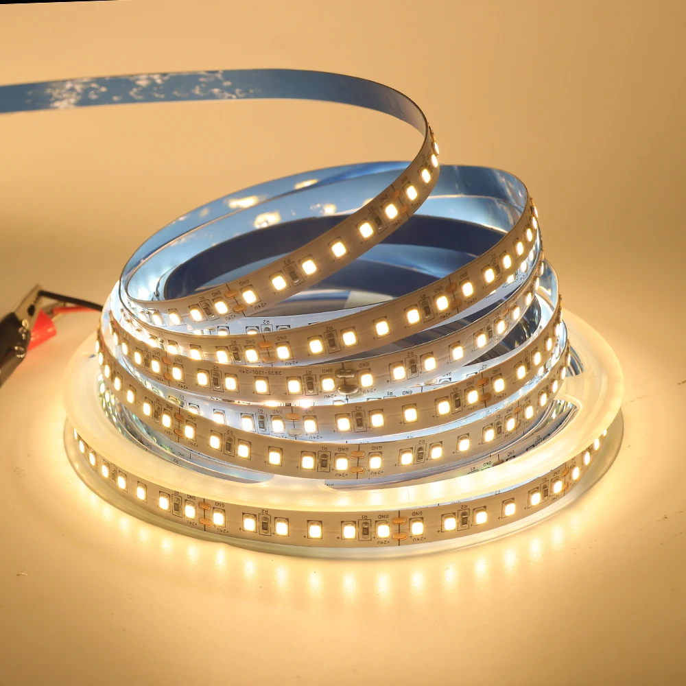 Tira de luces LED de 12V, 24V, 2835, 5m, 10m, 15m, 20m, cinta de luz 60/120/240/480 LED, blanco Natural/blanco cálido/blanco frío, decoración del hogar
