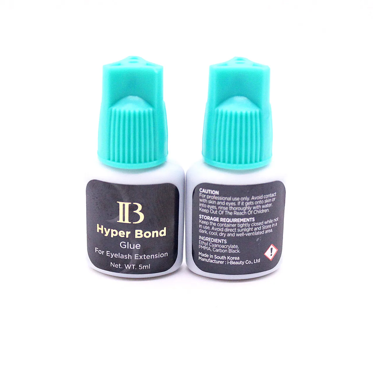 Venta al por mayor, 5ml, pegamento IB Hyper Bond Original de Corea para extensión de pestañas, pegamento para pestañas negras, pegamento para tapa cian de secado rápido 0,5-1s