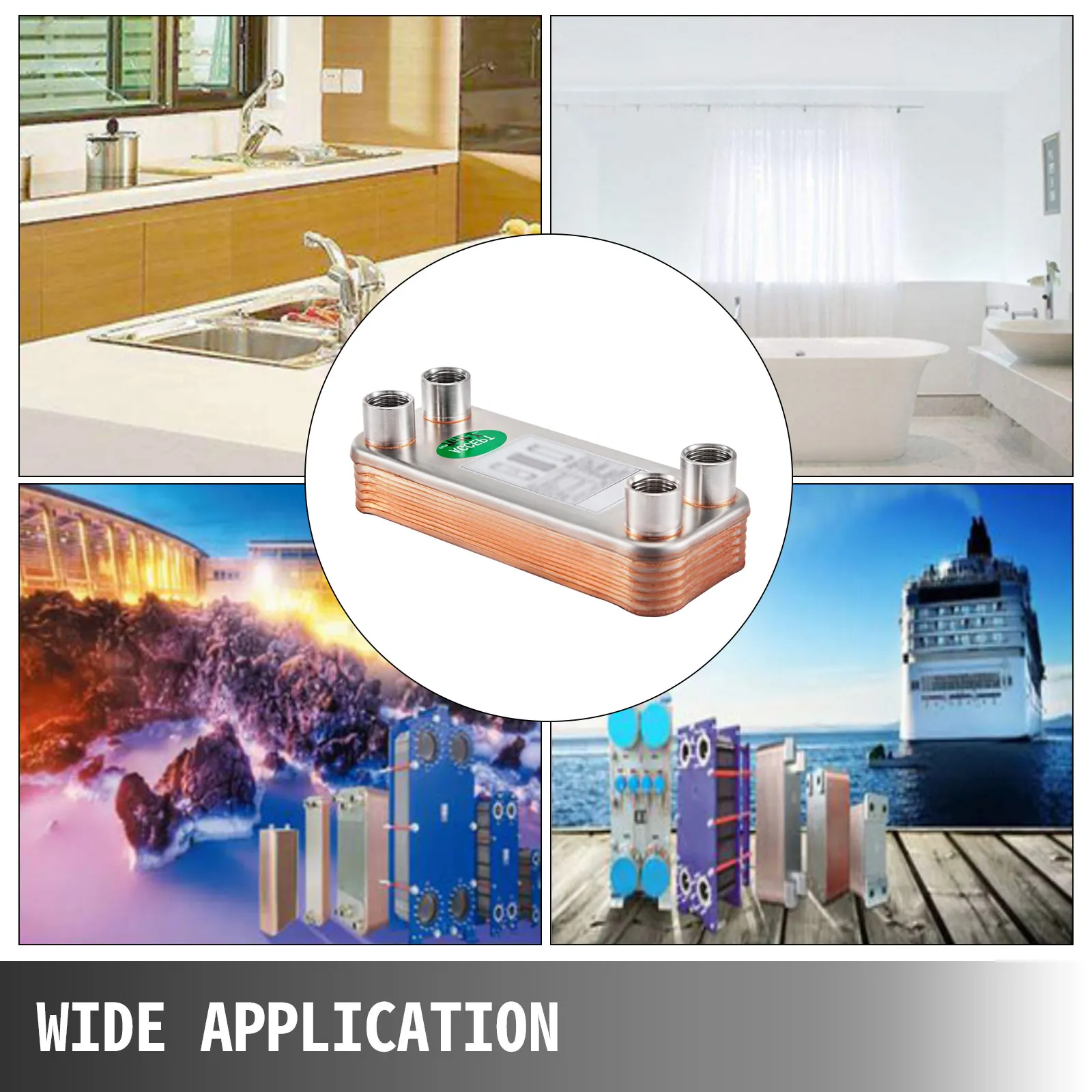 SucceBuy-exchangeador de calor de 30/40/60 placas, Enfriador de mosto de acero inoxidable, Enfriador de cerveza casera, calentamiento de agua de contraflujo