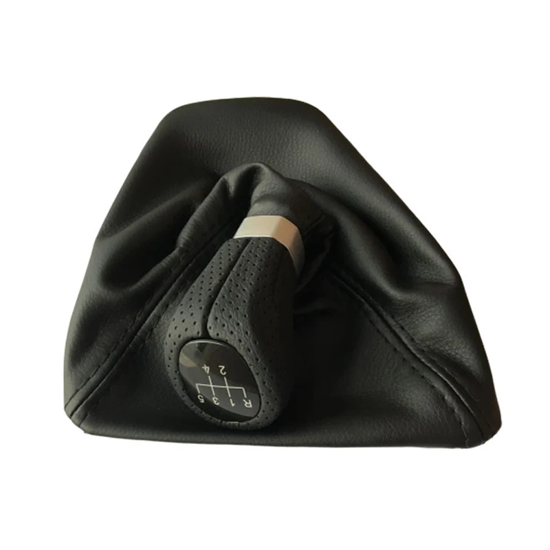 Perilla de palanca de cambios de coche, 5 velocidades, 6 velocidades, compatible con BMW E90 E91 E92 LHD, palanca de cambios Manual con bota de cuero PU