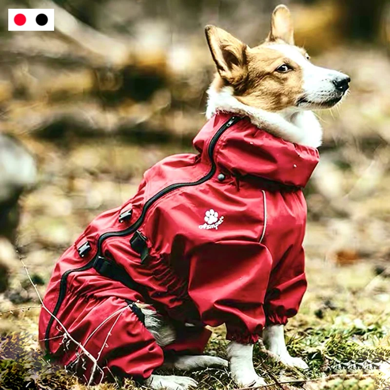 Chaqueta impermeable para perros y mascotas, ropa para exteriores, abrigo cálido de invierno, mono grande, impermeable reflectante para perros pequeños, medianos y grandes