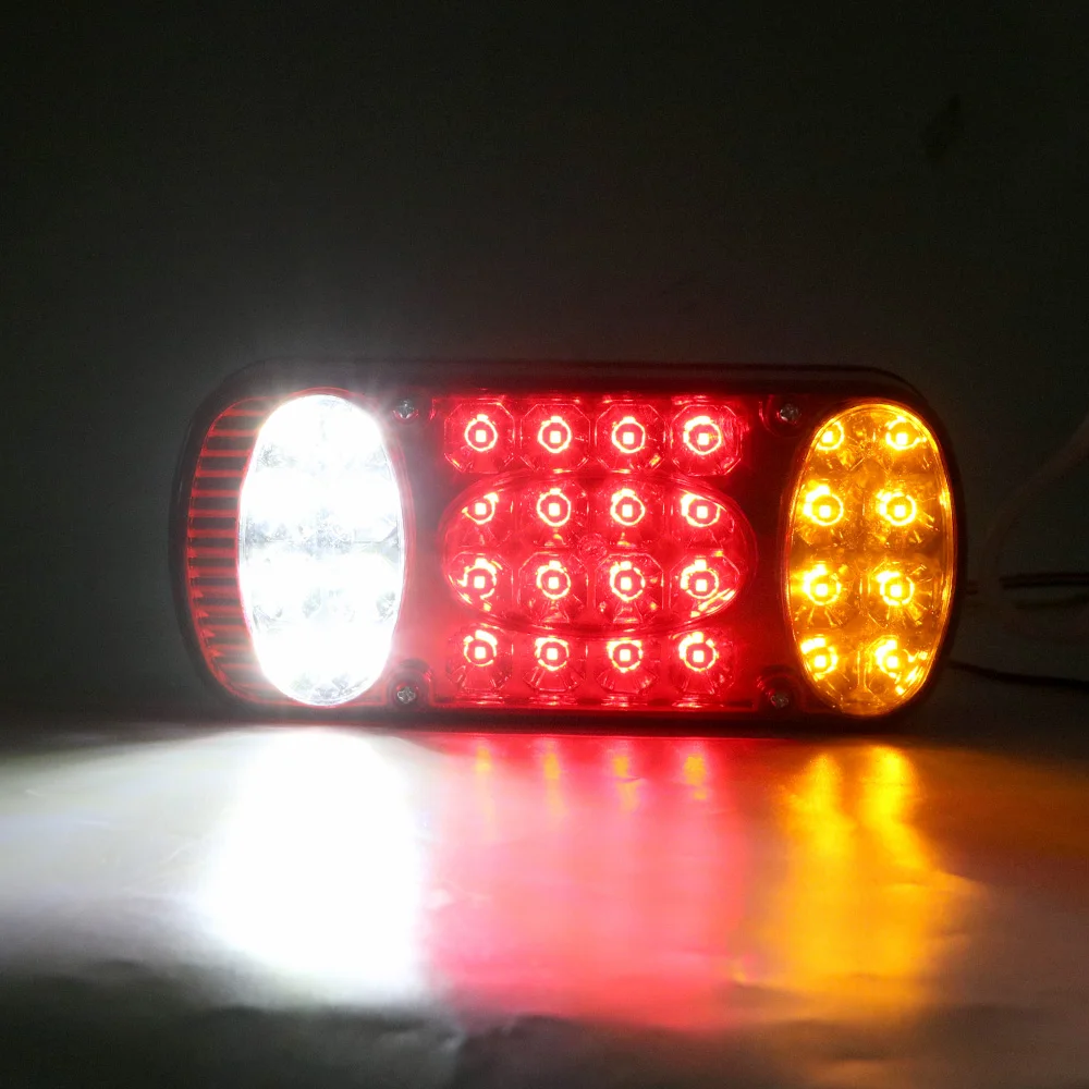 Lámpara de freno trasero de camión de 12V y 24V, luces LED de señal de giro para remolque, luces traseras, indicador de advertencia de parada, accesorios para camión y furgoneta y coche