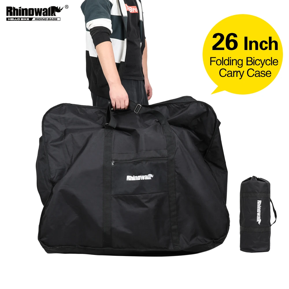 Rhinowalk-Bolsa de transporte para bicicleta plegable de 26 pulgadas, estuche portátil para ciclismo, accesorios de viaje, caja de bicicleta