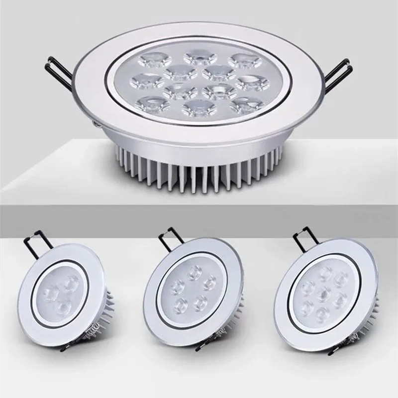 Downlight LED regulable redondo, 3W, 6W, 10W, 14W, 18W 24W, luz de techo LED COB integrada, iluminación interior ac85-265V