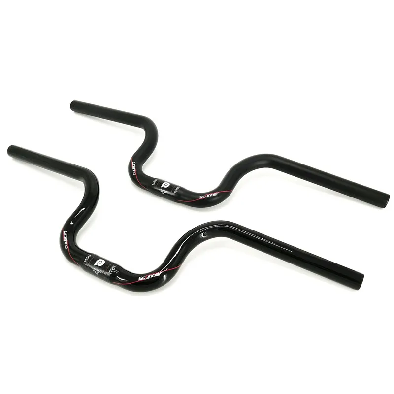 Litepro-manillar en forma de golondrina para bicicleta, accesorio de fibra de carbono, para Brompton, 25,4mm, 580mm, 540mm