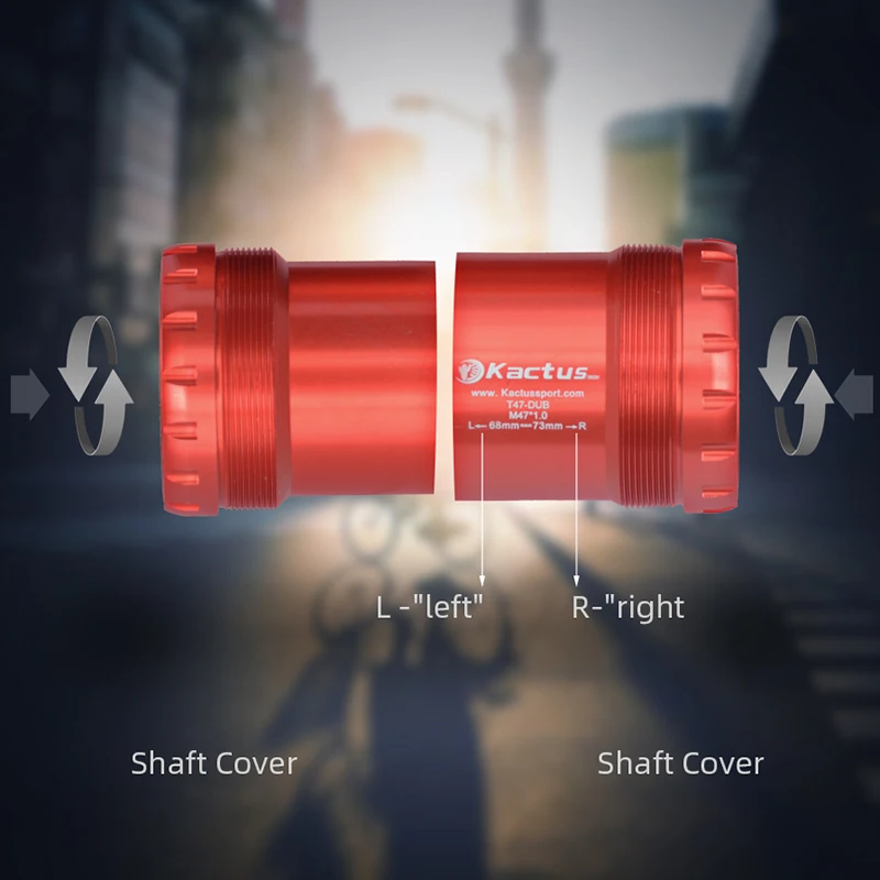 Carcasa de cerámica para pedalier, ancho 68/73mm, T47-24/30mm/DUB, todos los modelos, roscada, compatible con sistemas de bielas Shimano/SRAM/SRAM-DUB.