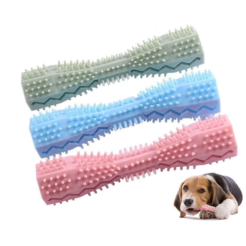 Cepillo de dientes para perros, juguete masticable duradero para perros, palo de goma suave para limpieza dental, masaje de encías, cepillo de dientes para mascotas, molar, suministros para mascotas.