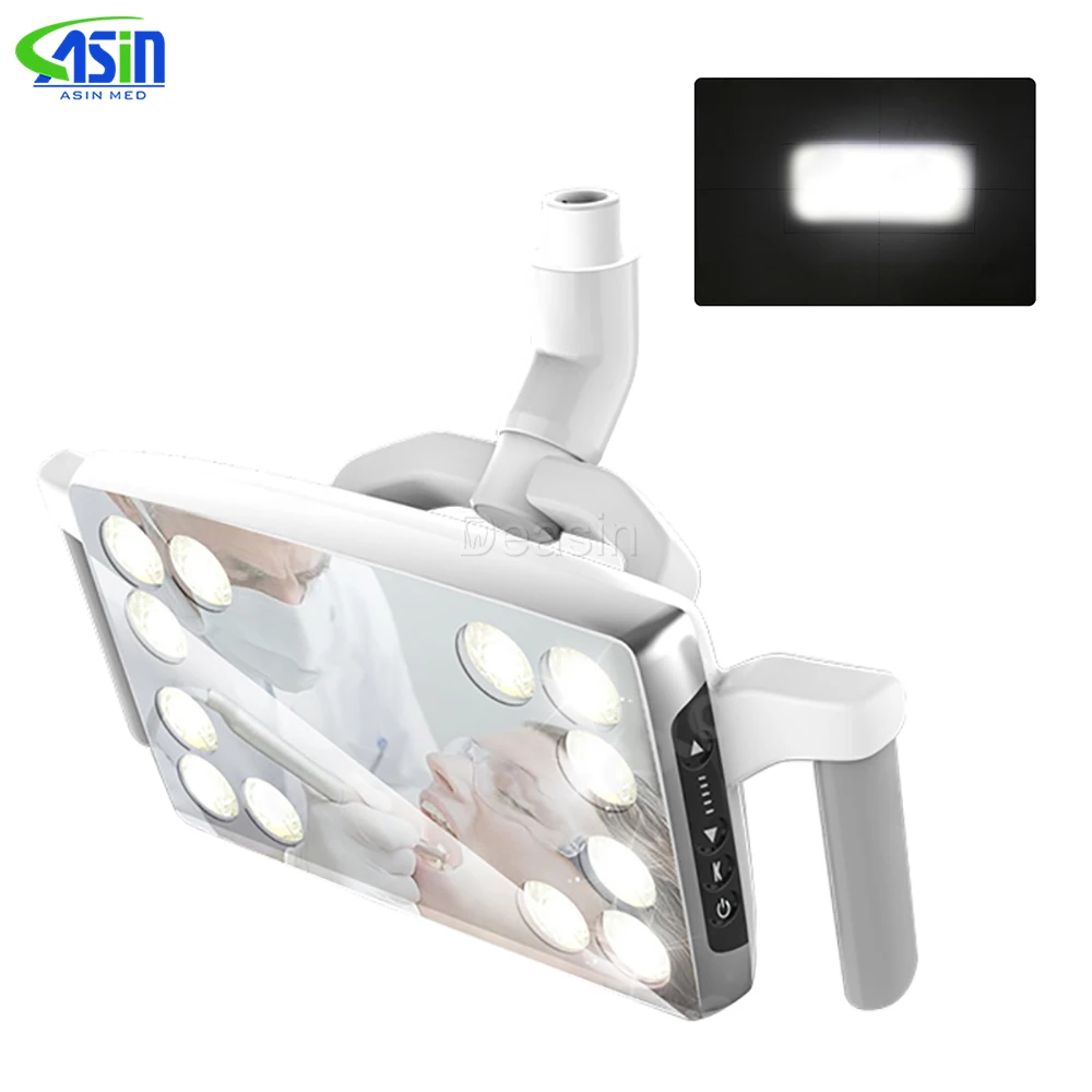 CX249-24 Lámpara dental LED sin sombras de 36W con 12 bombillas LED de alta potencia botón táctil y sensor interruptor de control dual ajustable 22MM