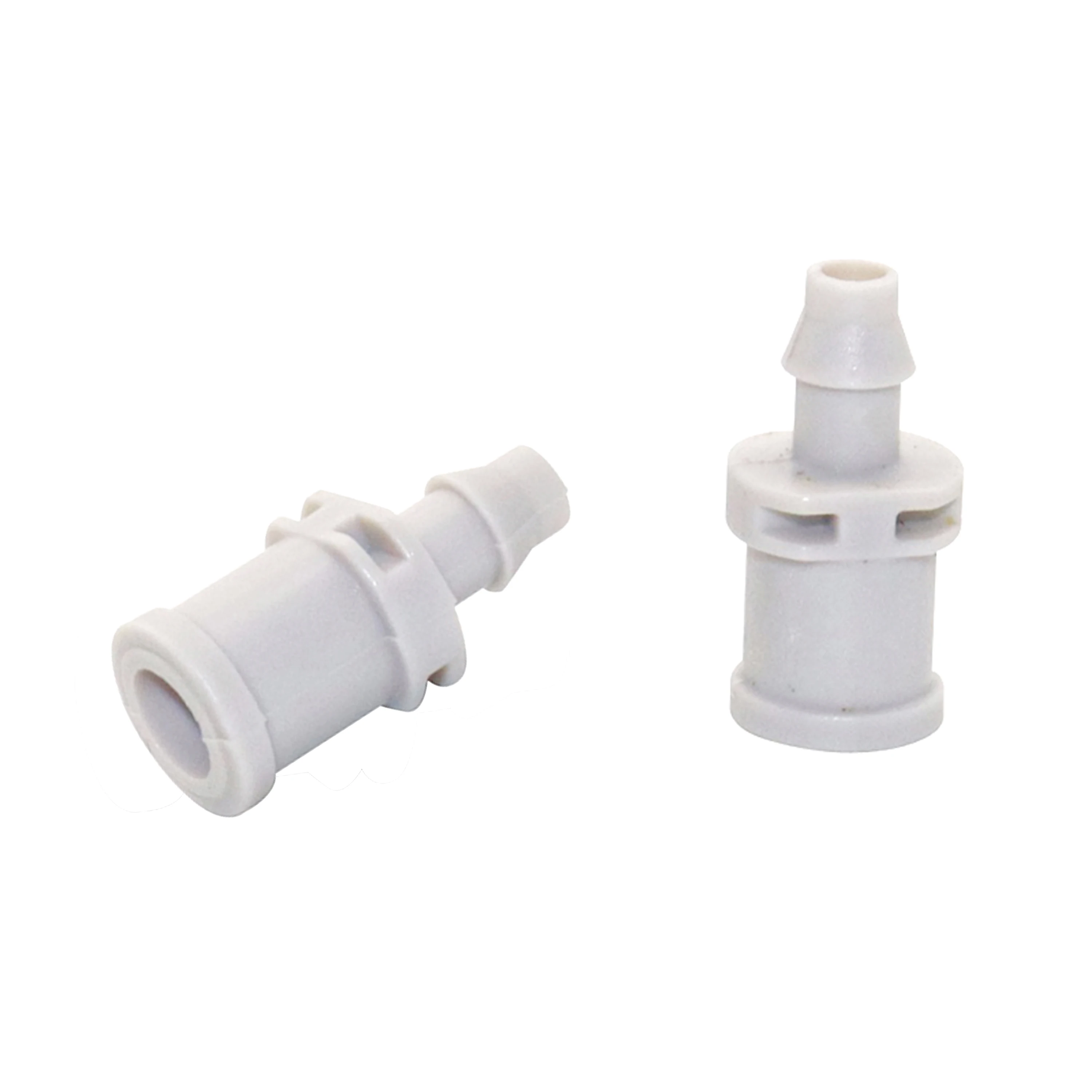 Boquilla de nebulización con puerto de manguera de 4/7mm, Conector de púas, riego de invernadero de jardín, refrigeración, humidificación, pulverizador de atomización, 10 Uds.