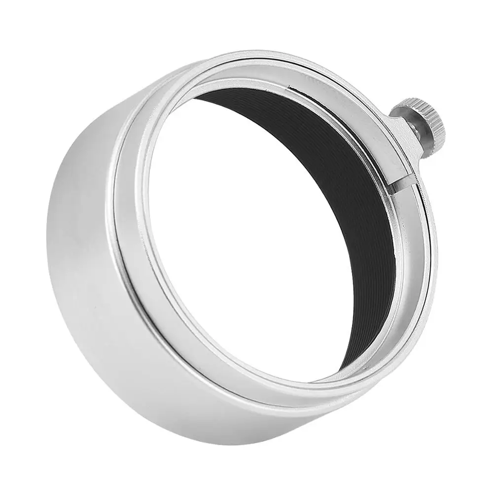 Haoge LH-M37W Parasol de metal para lente Leica Leitz Elmar 3.5cm 35mm f3.5 Reemplaza A36 Plata