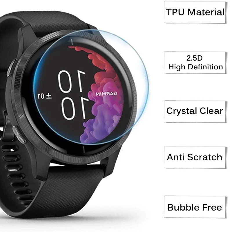 500 Uds TPU hidrogel Protector de pantalla suave para reloj inteligente diámetro 35mm 34mm 33mm 36mm 37mm 38mm 39mm 41mm 42mm 43mm película de reloj