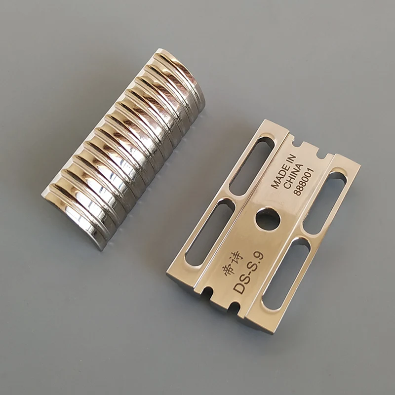 Cabezal de afeitadora de seguridad de doble filo de acero inoxidable CNC Dscosmetic S9