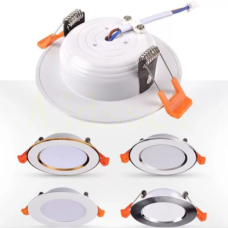 Downlight LED 220V Regulable, Tres Colores, 5W 7W 9W 12W 15W, Lámpara LED Empotrada de Techo, Luz Blanca Fría y Cálida
