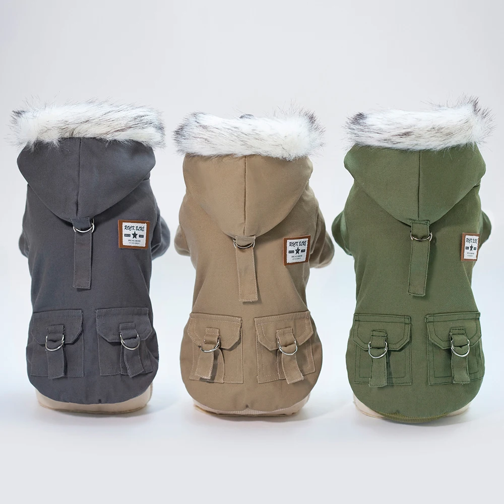 Cool Dog chaqueta de cuero abrigo cálido invierno ropa para mascotas traje Bulldog Francés ropa abrigos para perros pequeños medianos