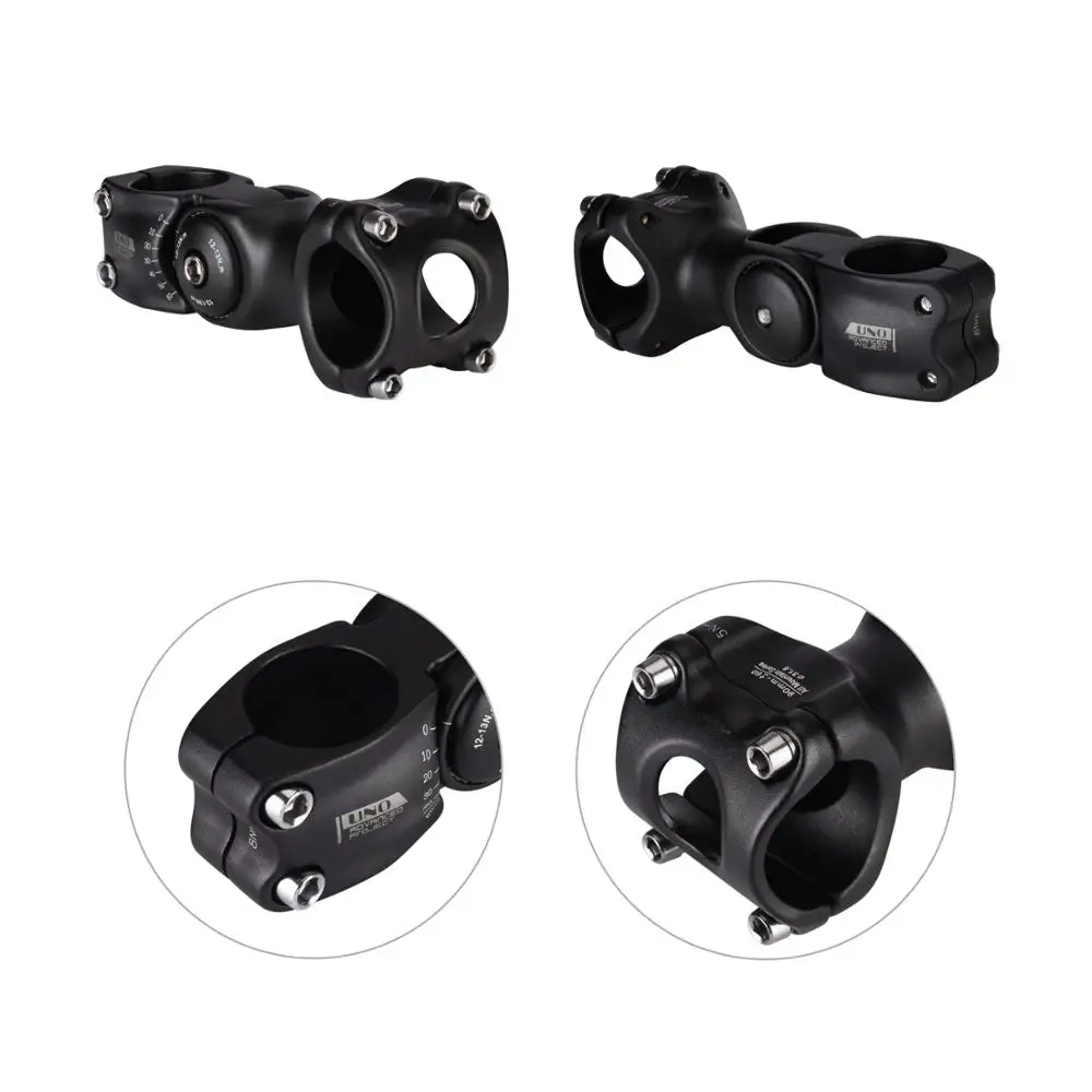 UNO-elevador de manillar de bicicleta ajustable, 25,4mm, 31,8mm, 0-60 grados