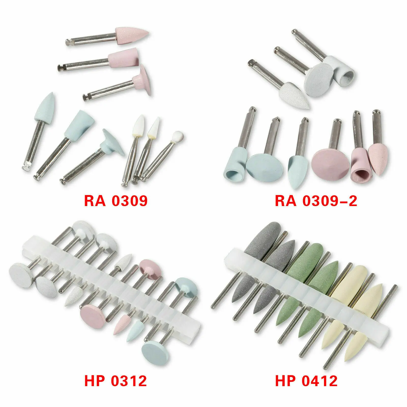 Kit de pulido compuesto para laboratorio Dental, brocas RA /HP de 2,35 MM, FG, 1,6mm, FL2/CN1/RD1, pulidor de dientes mezclados, herramientas dentales