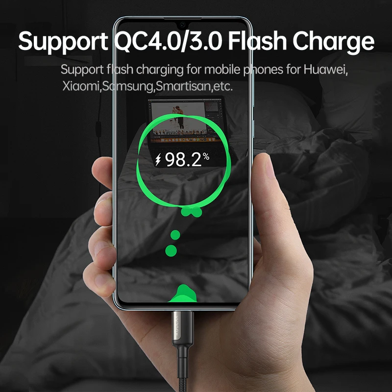 KUULAA Cable USB C a USB tipo C Cable PD 100W Cable de cargador rápido USBC a Cable tipo C para iPhone15 Samsung MacBook iPad Xiaomi