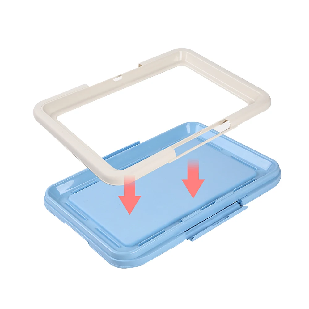 Inodoro portátil de entrenamiento para perros, orinal para interiores, inodoro para mascotas para perros pequeños, gatos, caja de arena para gatos, bandeja de soporte para almohadilla para cachorros, suministros para mascotas
