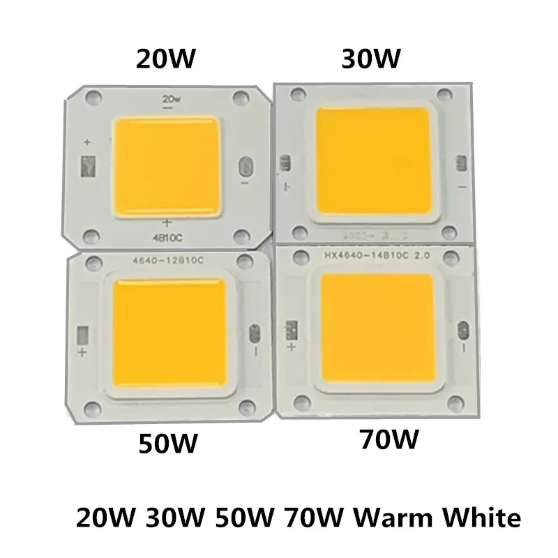 20PCS LED COB Flip Chip de Alta Potencia 4640 10W 20W 30W 50W 70W 2B50C 12B10C 2B25C 12V 30V para Lámparas de Calle