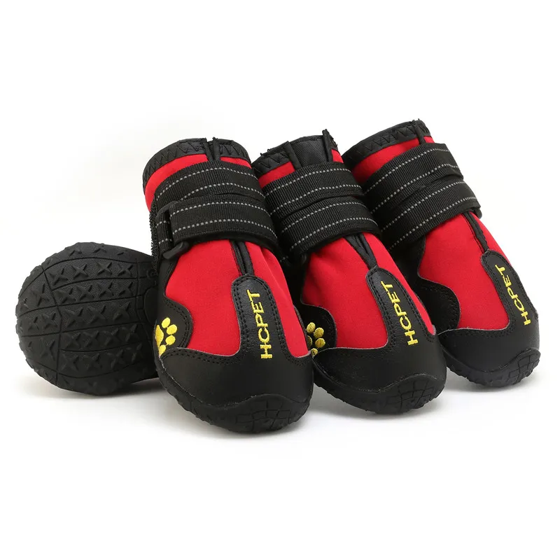 4 unids/set zapatos para perros medianos y grandes botas impermeables para perros de nieve y lluvia duraderas transpirables adiestramiento al aire libre senderismo zapatos para perros